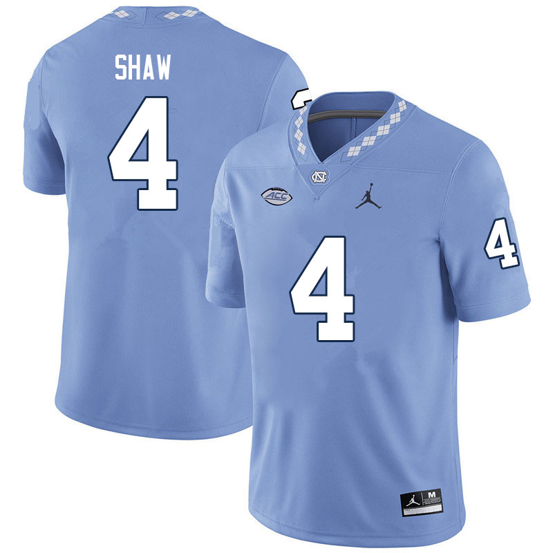 Men #4 Travis Shaw North Carolina Tar Heels College Football Jerseys Sale-Carolina Blue